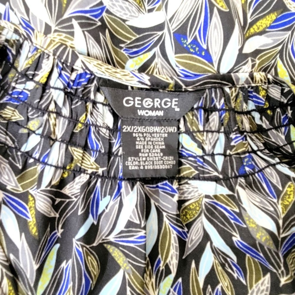 George Woman Peasant Blouse Size 2X - Picture 3 of 5